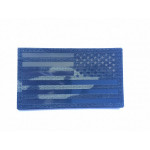 Patch US Flag Black Multicam Fieldcut Reflective LPT
